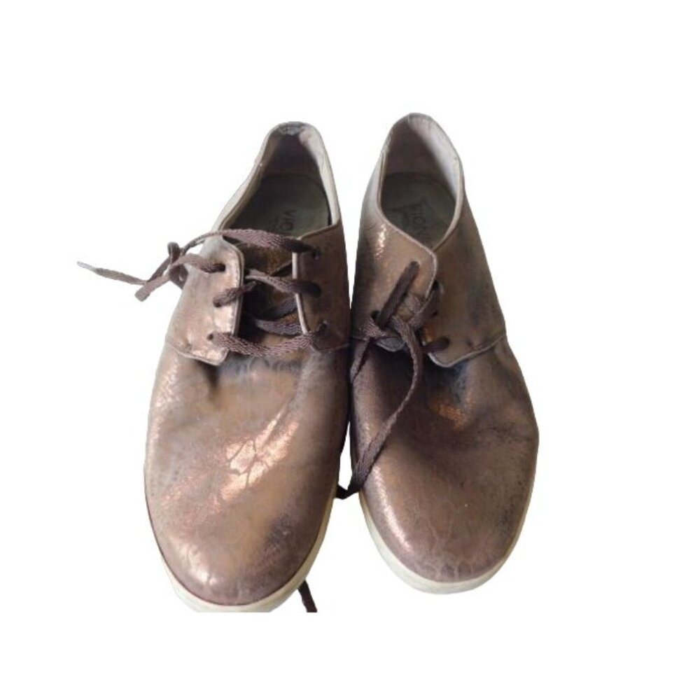Vionic Size 9.5 reptile shimmer lace up Flat Shoes - Picture 2 of 4
